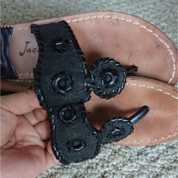 Jack Rogers black cleo sparkle sandal size 6.5 - Picture 6 of 12
